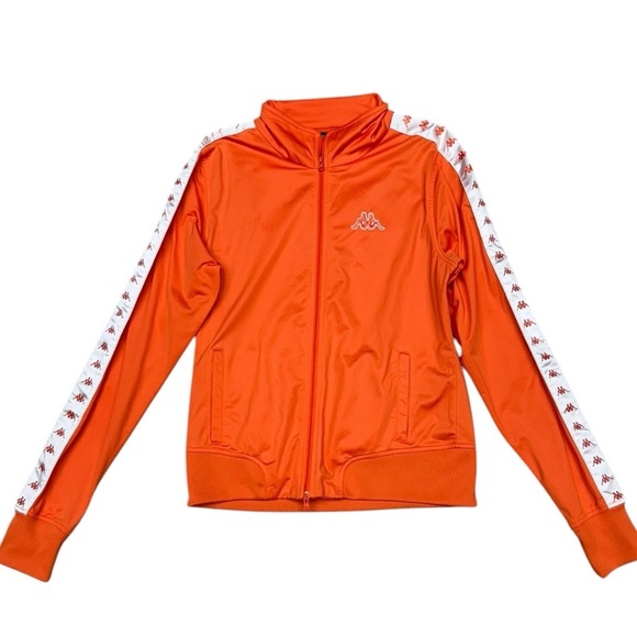 Kappa Orange Track Jacket with Logo Tape - Size M - Picture 10 of 11